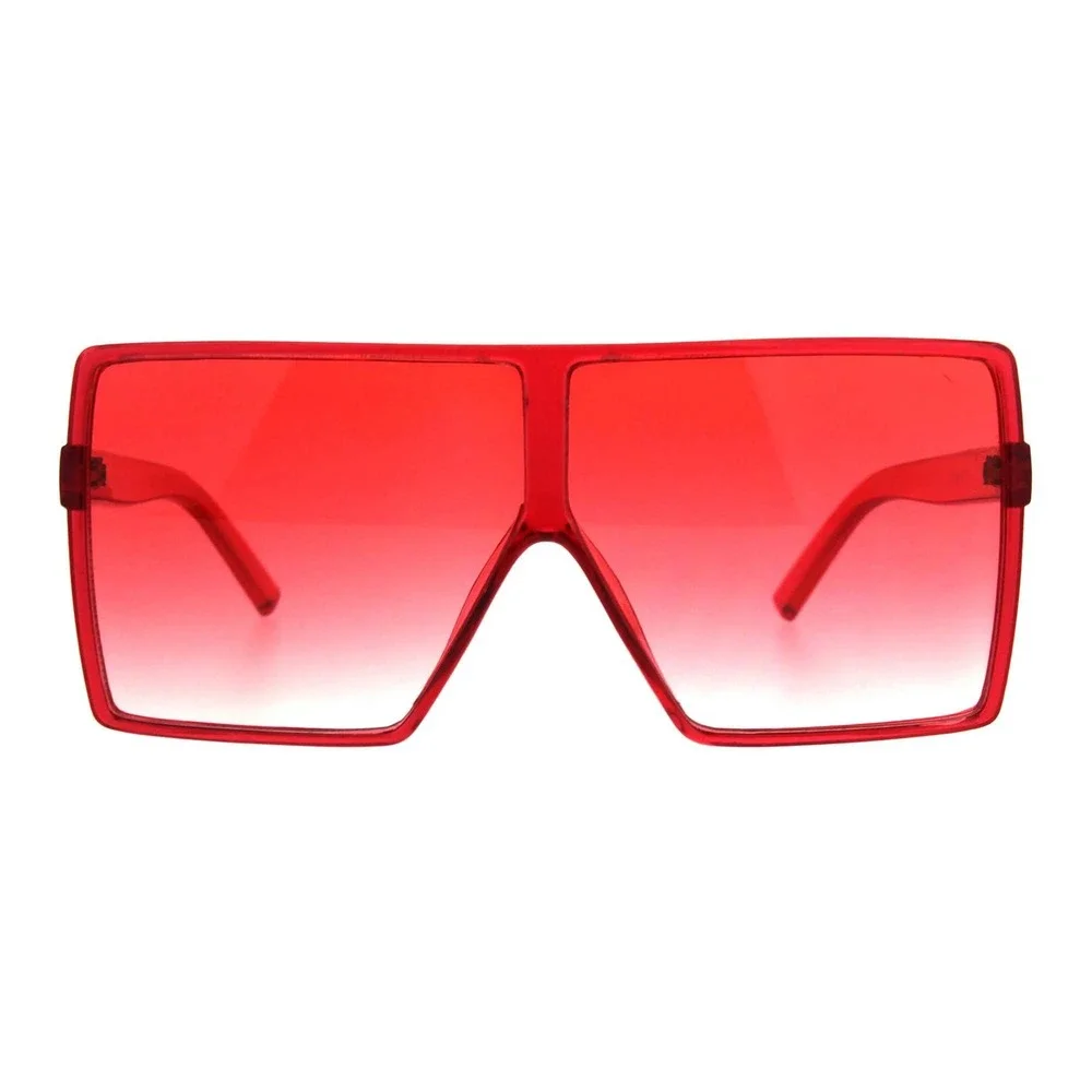 Oversized Square Sunglasses Fashion Red‎ Oceanic Lens Trendy Street Shades Women